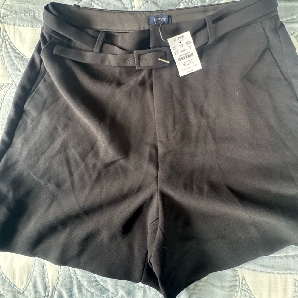J. Crew Factory High-Rise Black Belted Women's Shorts Size 8